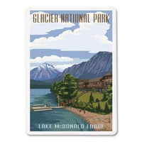 Glacier National Park, Montana, jezero McDonald Lodge, Lantern Press, Premium Igranje kartice, Paluba s jokerima, Sjedinjene Američke Države