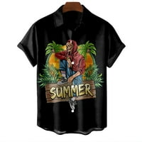 Funny lobanje tiskane košulje za muškarce Ljeto majica kratkih rukava Top Fashion Streetwear Muška košulja