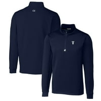 Muški rezač i Buck mornarica Villanova Wildcats Traverse Stretch Quarter Zip-Pulover Top