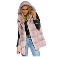 Hinvhai ženski kaput plus veličina Ženski -Furgilet bez rukava bez rukava kaput od kaputa sa kapuljačom