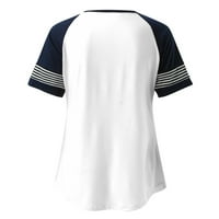FSqjgq košulje za žene Trendi dugim masicama za žene kratki rukav Crewneck majica labave casual tee
