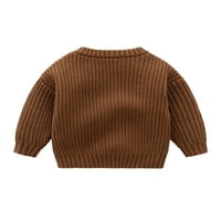 Abtel Newborn Jumper Top Winter Topli pleteni džemperi Termalni džemper dječaci Loose Home Pulover Light