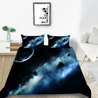 Modni 3D zvjezdani nebo tiskani posteljini pokrov sa jastučnim prekrivačima, kralj