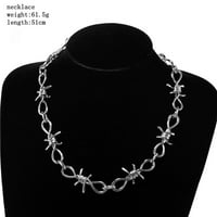 Punk gotički trnje metalne bodljikave žice ogrlice muške i ženske univerzalne