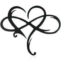 Infinity Heart Sign Decor Metal Art Love Walk Welling Sight Vješalica za viseća metalna zidna naljepnica