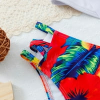 Dyfzdhu Girls kupaći ruffles kupaće kostime Outfits Hollow Bikini Ljeto Kids Girls set cvjetni grafički