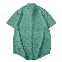 Uorcsa Svestrana modna casual tipke Uskrs ispisani obračun ukras kratkog rukava bluza za bluzu zelena