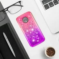 Za Motorola G plus Case Moto G Forge Glitter Case Sparkle Glitter Flowing Tekućina Quicksand sa sjajnim