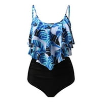 Kupaći kostim za žene visokog struka plića za odmor za odmor za zavoj plaža cvjetni print kupaći kostim