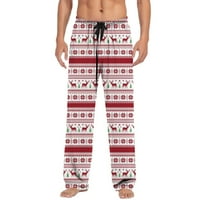 Casual pantalone za muškarce Božićne muške casual pantalove Padžama hlače sa crtežom i džepovima Božićni