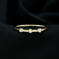 Tri kamenog prstena za žene - certificirani moissitni prsten, 14k žuto zlato, SAD 11.50