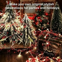 BERRY-PEREDIRANI SVIJETNI CLOĆE CLOSE CLOSTIC GARLAND XMAS Tree Deco Home