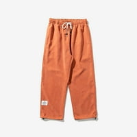 Muške teretne hlače Moda Classic Twill opuštena fit radna odjeća narančasta, XL