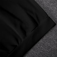 Clearsance Božićne dukseve za žene salon tiskani s dugim rukavima Bluza džepa pulover dukseve, crna