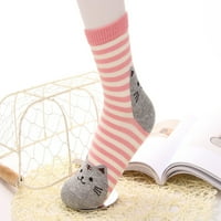 Par ženske pamučne čarape karaktera tiskane ženske zimske čarape ružičaste 【Kupite dvije dobiti jednu