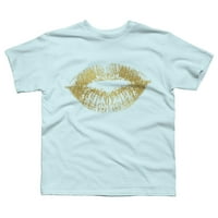 Zlatni poljubac Lips Boys Light Blue Graphic Tee - Dizajn ljudi XS