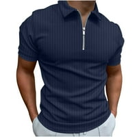 Odeerbi Summer Lounge majica za mens casual Solid Shortwdown pulover Stripe visoka elastična bluza s
