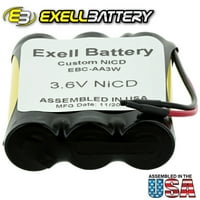 Exell 3.6V Custom Nicd 1000mAh baterija W 5 AWG Gole žica