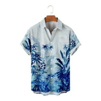 Growesty Muške majice, Muška džep prsa na prsima Havajska majica s kratkom rukavom