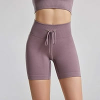 Tawop ženska modna casual solidna boja visoki struk elastične joge hlače kratke hlače Yoga kratke hlače