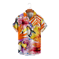 Cvijeće Flamingo Havaii Havajska košulja za muškarce Dječaci 3D crtani film Dječji košulja za mušku