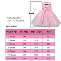 Toddler Little Big Girls Sequins Čipka Tulle Princess Haljina Cvijeće Dječje rođendanske haljine sa