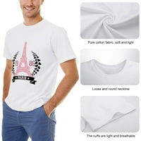 Pariz muška majica pamuk Ležerne prilike kratkih rukava poklon tee bijeli 5xl