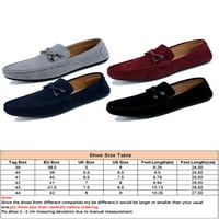 Muški klasični Penny Loafer Fau Suede haljina cipela okrugla nožni stanovi Sivi 7,5