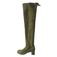 Ženske čizme Ženske čizme Bedrine High Boots Crne čizme Vintage zavoja Visoke čizme Ženske cipele