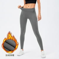 Žene Casual Solid Plus Velvet Taggings Splice pantalone Slim hlače Hlače Yoga hlače Duksevi Fitness