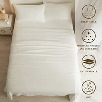 Split King Veličina TC listova set Solid - -Hotel kvalitete super mekih posteljina - 24 Duboki džepovi