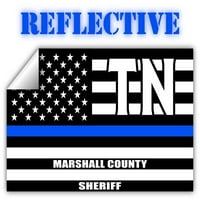 Reflektiraj Okrug Marshall Tennessee Tn tanka plava linija Stealthy Stara Glory USA zastava