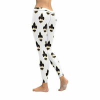 Fleur de Lis Floral Sthetsy Capri gamaše Skinny Yoga Sportske hlače 4xL