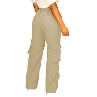 Charella ženske solidne hlače Hippie pantalone Streetwear Jogger Dame džep labavi kombinezoni duge hlače