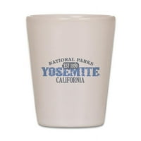 Cafepress - Yosemite National Park Califo - Bijeli crni šut i staklo, jedinstveno i smiješno shot staklo