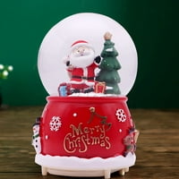 Manwang Santa Claus Sning Globe sa šarenom rasvjetnom mini declu Decor Christmas Music Sning Globe Ornament
