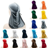 Muškarci Žene Bandana Velvet Silky Cap Wrap Dugi rep gusarski bandana turbanski šešir