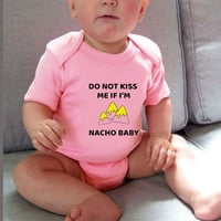 Lovskoo Toddler Baby Girls Boys Kratki rukavi Pismo Ispiši majicu Jumpsin Ramper, Pink, 12-mjeseci