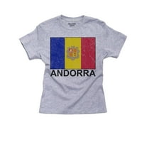 Andora zastava - Specijalna vintage izdanje Djevojke pamučna mladeža siva majica