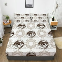 Opremljeni poklopac boemijski kućni tekstil boho stil posteljina posteljina ručna lim za ispis, twinxl