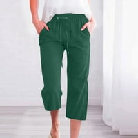 Leesechin ponude modne dukseve za žene casual solidne boje elastične hlače ravno široke pantalone za