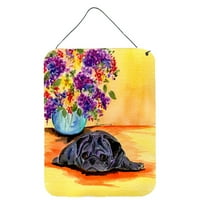 Carolines Treasures SS8298DS pug zid ili viseći otisci vrata, 12x16, višebojni