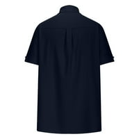 Muške labave majice Prodaja gumba Ležerna vježba Čvrsta linija Tees Odjeća Modni ljetni rever pulover