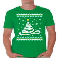 Majica božićne drva za muškarce Xmas Tree Majica za njega Smiješno božićno stablo za muškarce Toaletne