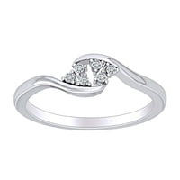 Carat CT Okrugli bijeli prirodni dijamantski zaobići zainteresovani za vjenčanje, prsten za vjenčanje