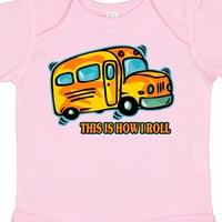 Inktastično kako rolim školski autobus poklon baby boy ili baby girl bodysuit