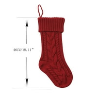 Lawor čarape za muškarce i žene božićno slovo Čvrsto skladištene privjeske božićne ukrase poklon vrećica