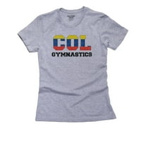 Kolumbija Gimnastika - Olimpijske igre - Rio - zastava Ženska pamučna siva majica