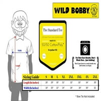 Divlji Bobby, šarena apstraktna lubanja lica ulična odjeća Muška grafička majica, Heather Grey, Medium