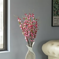 Breskva umjetna grana cvijeta trešnje za uređenje doma i vjenčani zanat